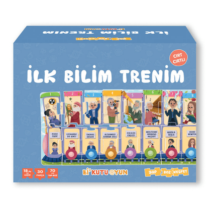 İlk Bilim Trenim - Cırt Cırtlı Yapboz ve Kitap Seti - Bi Kutu Oyun Kitap
