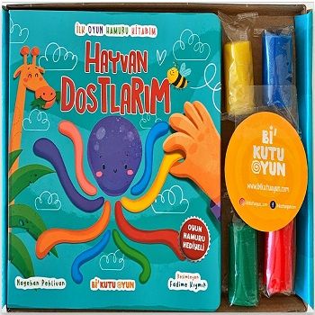 İlk Oyun Hamuru Kitabım - Hayvan Dostlarım (Oyun Hamuru Hediyeli) - Bi Kutu Oyun Kitap