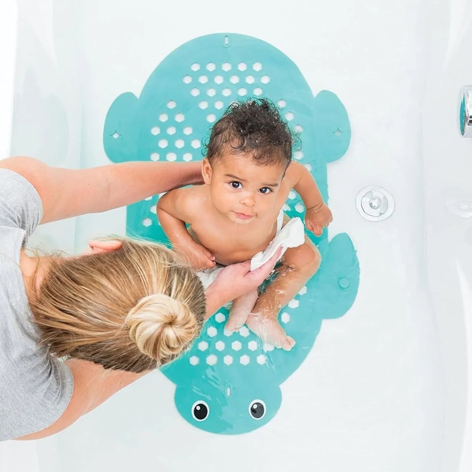 Infantino 2 - in - 1 Bath Mat & Storage Basket Turtle - mezetto ebebek ebebek