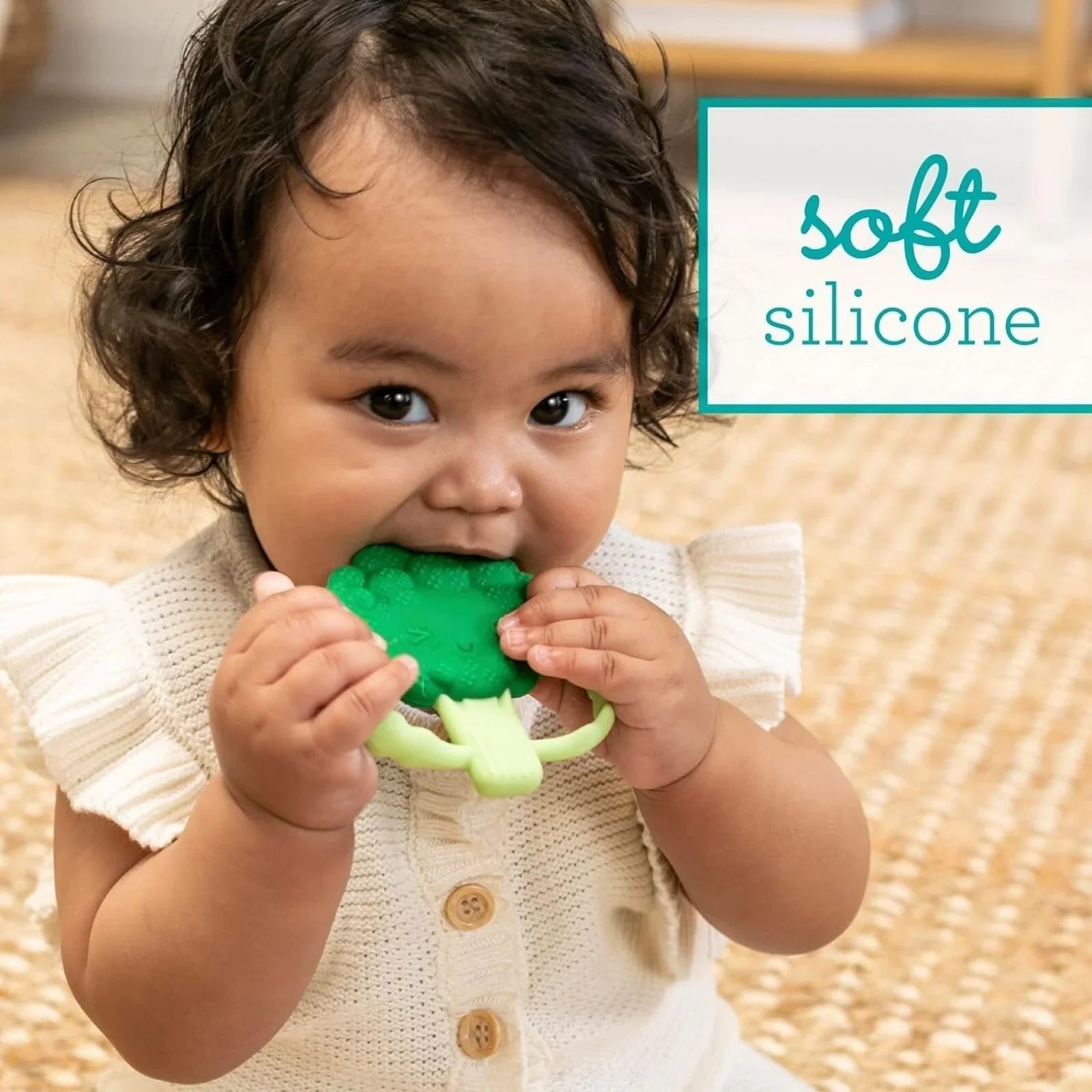 Infantino Lil' Nibbles Teether - Brocolli - mezetto ebebek ebebek