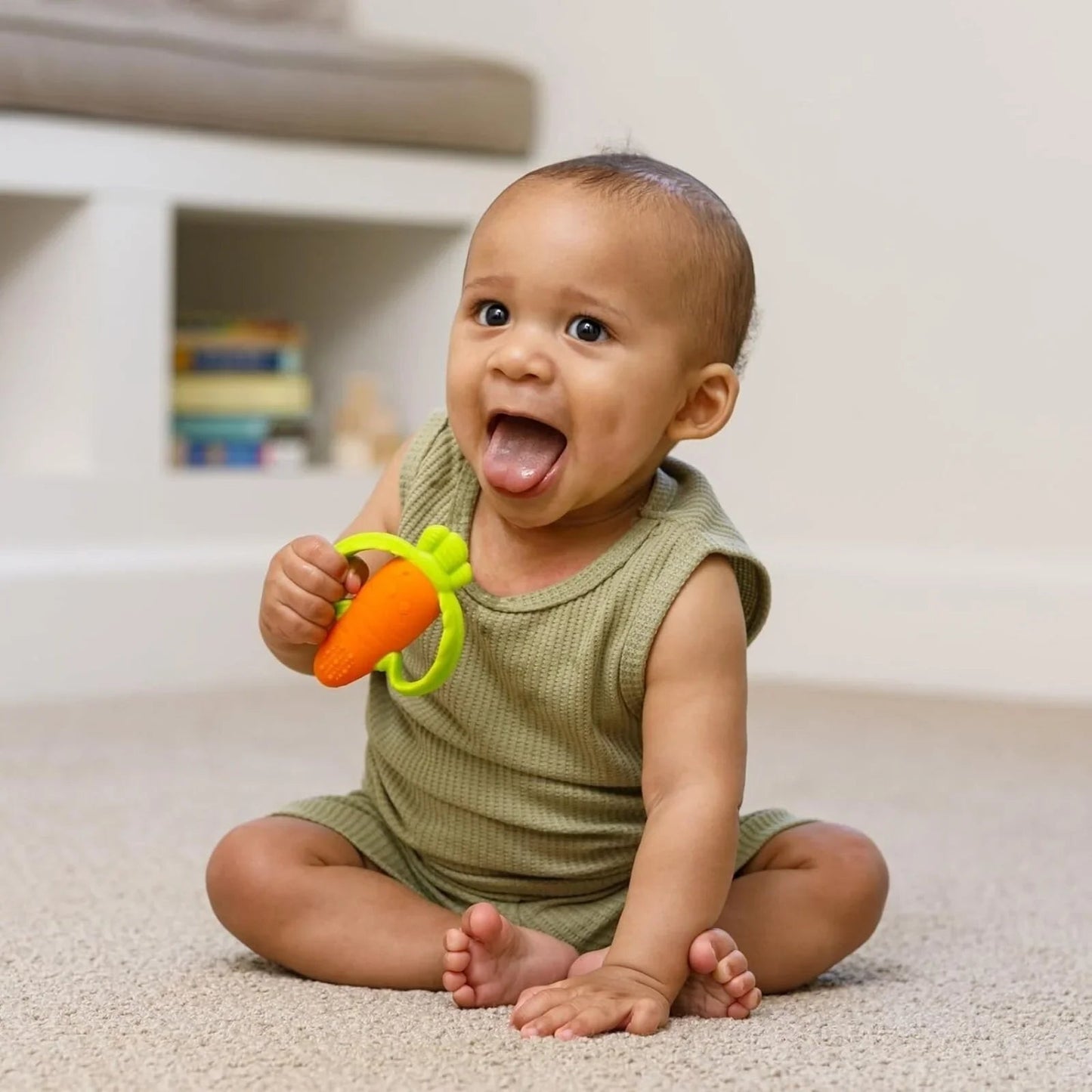 Infantino Lil' Nibbles Teether - Carrot - mezetto ebebek ebebek