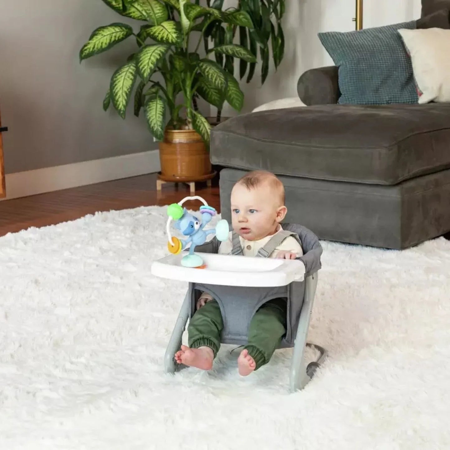Infantino Stick & Spin High Chair Pal - Racoon - mezetto ebebek ebebek