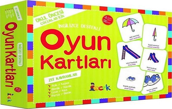 İngilizce Destekli Oyun Kartları - Zıt Kavramlar - Bıcırık Yayınları Kitap