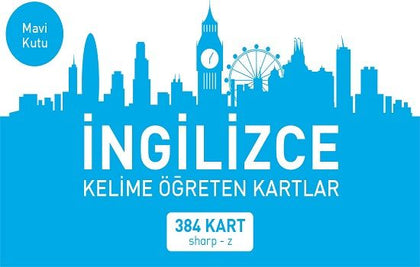 İngilizce Kelime Öğreten Kartlar Mavi Kutu (Sharp-z) - Mavi Kelebek Yayınları Kitap