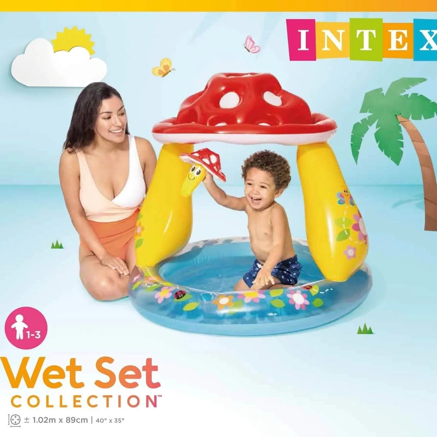 INTEX Mushroom Baby Pool - mezetto ebebek ebebek
