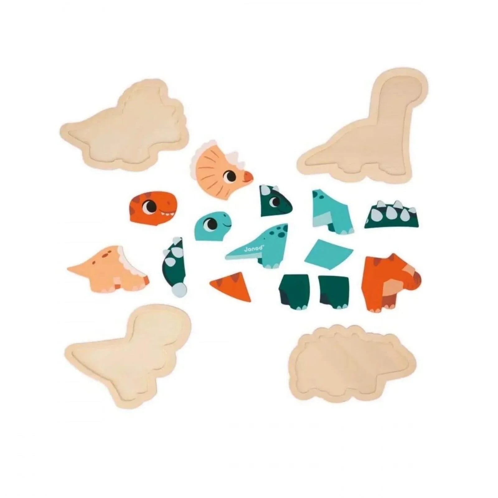 Janod 4 Progressive Puzzles Dino - mezetto ebebek ebebek