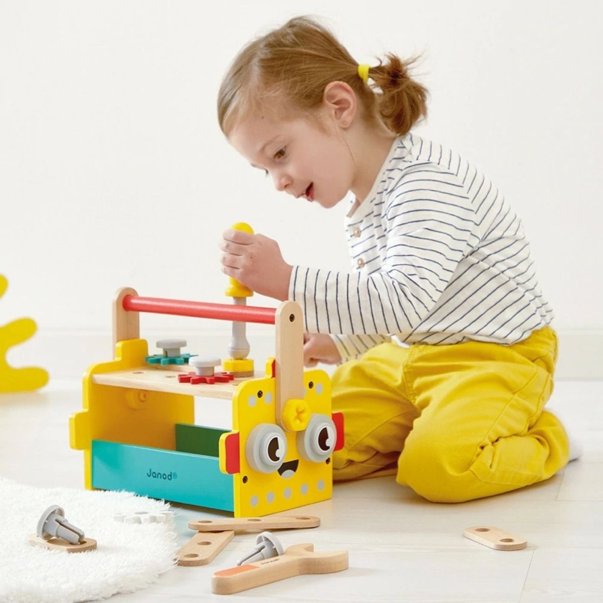 Janod Brico Kids Robot Tool Box - mezetto ebebek ebebek
