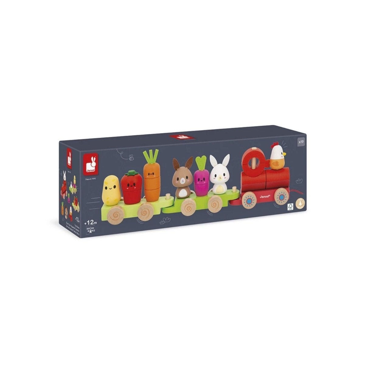 Janod Farm Train - mezetto ebebek ebebek