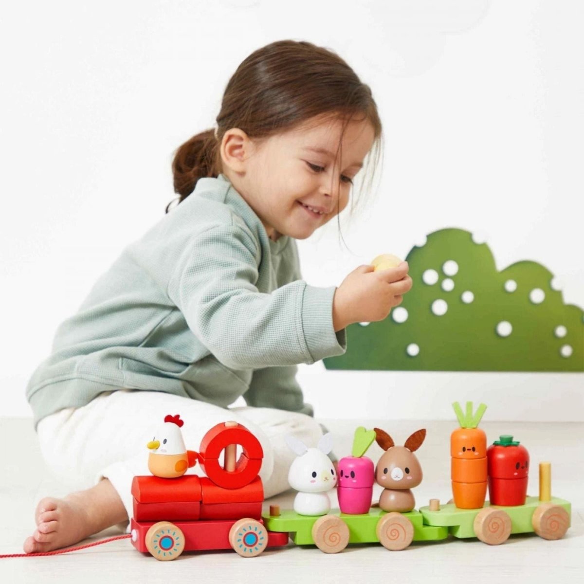 Janod Farm Train - mezetto ebebek ebebek