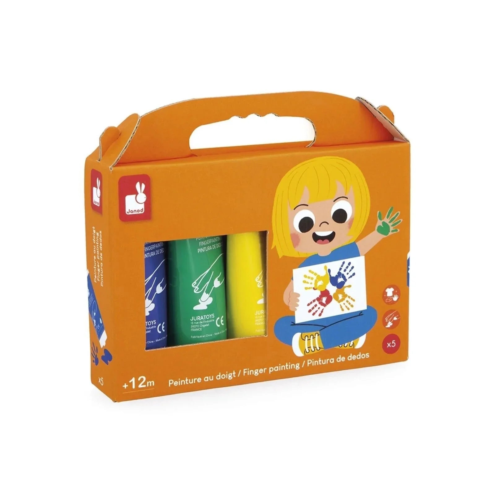 Janod Finger Paints 5 pcs - mezetto ebebek ebebek