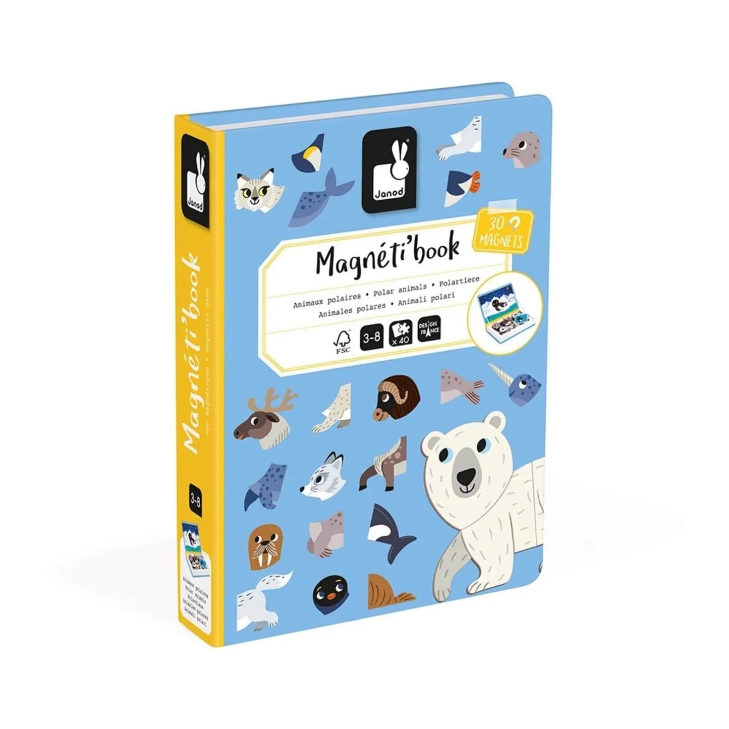 Janod Magnetibook Polar Animals - mezetto ebebek ebebek