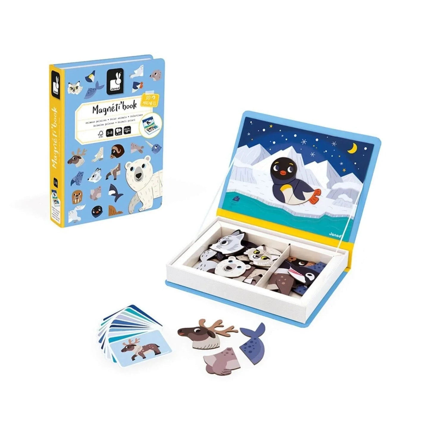 Janod Magnetibook Polar Animals - mezetto ebebek ebebek