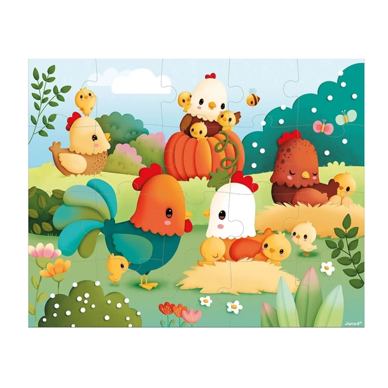 Janod Puzzle Welcome to the Farmyard 20 pcs - mezetto ebebek ebebek