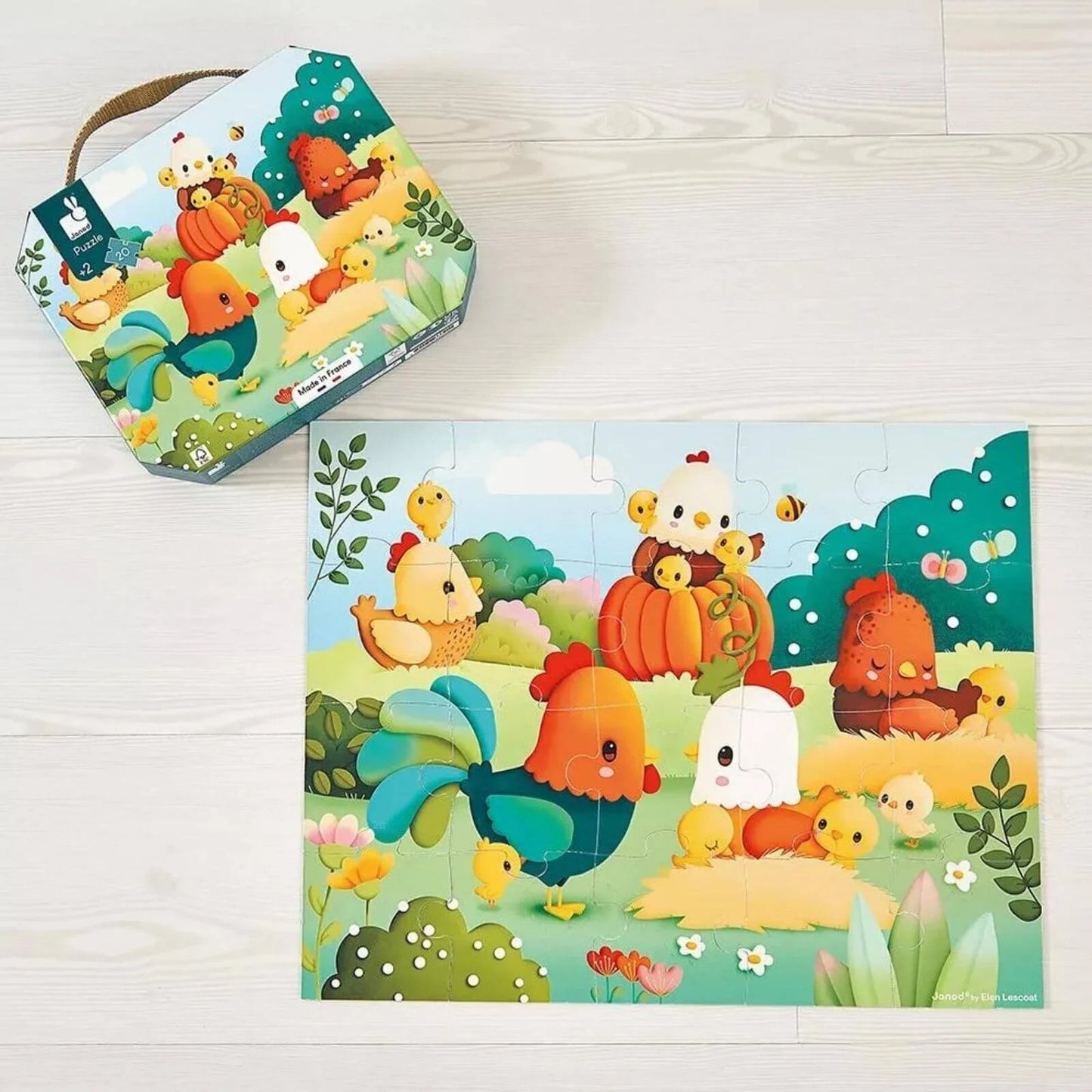 Janod Puzzle Welcome to the Farmyard 20 pcs - mezetto ebebek ebebek
