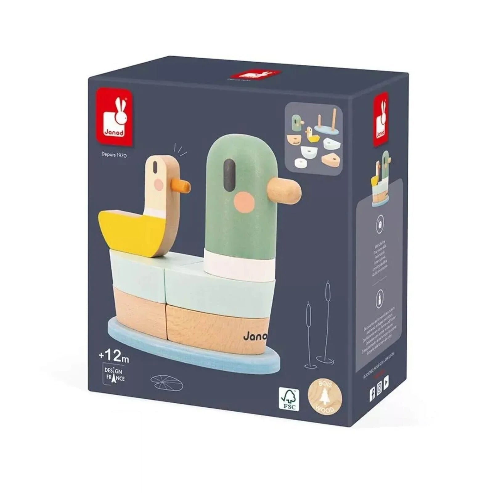 Janod Stackable Ducks Sweet Cocoon - mezetto ebebek ebebek