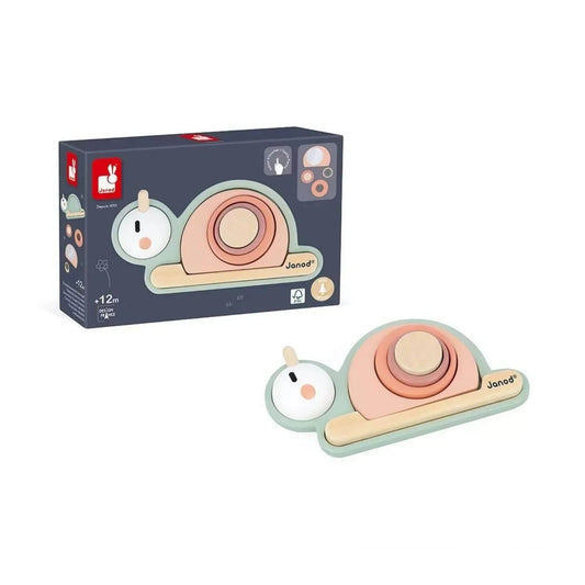 Janod Stackable Sensory Snail Sweet Cocoon - mezetto ebebek ebebek