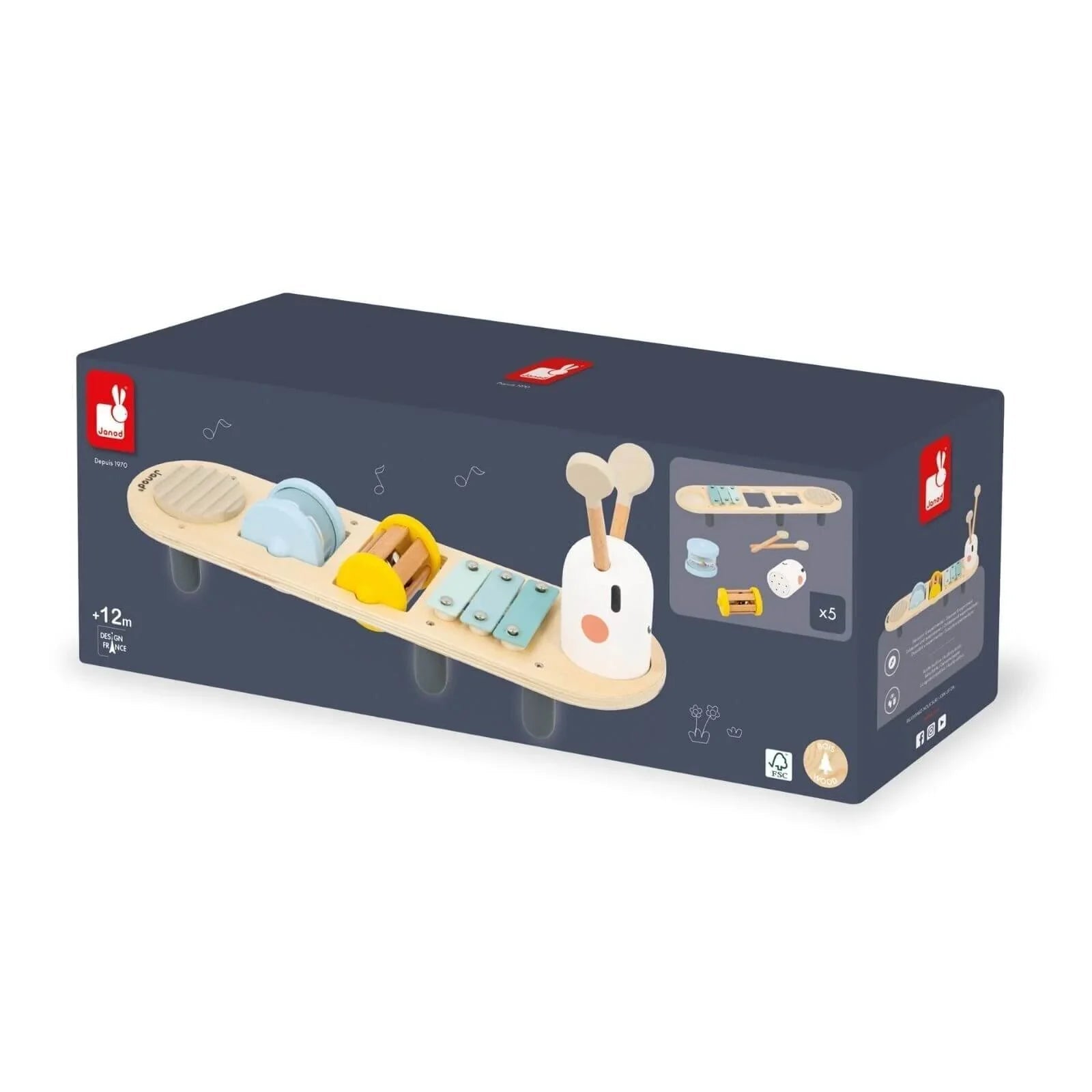 Janod Sweet Cocoon Caterpillar Sound Awakening Stand - mezetto ebebek ebebek