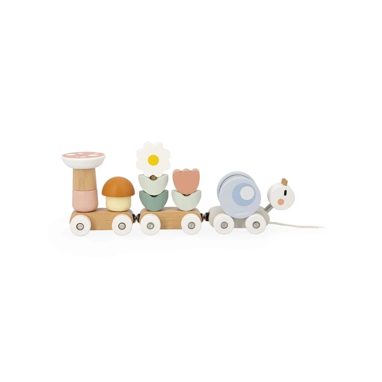Janod Sweet Cocoon Snail Train - mezetto ebebek ebebek