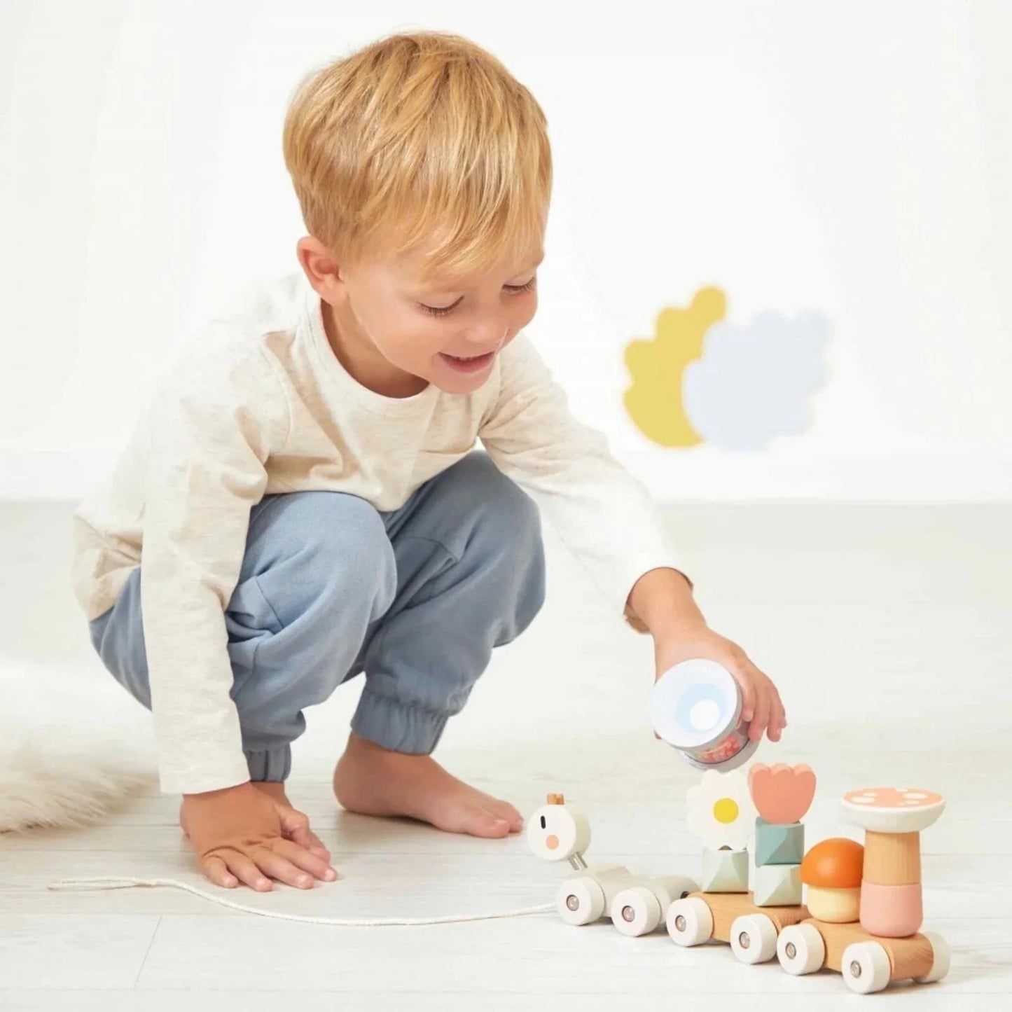 Janod Sweet Cocoon Snail Train - mezetto ebebek ebebek