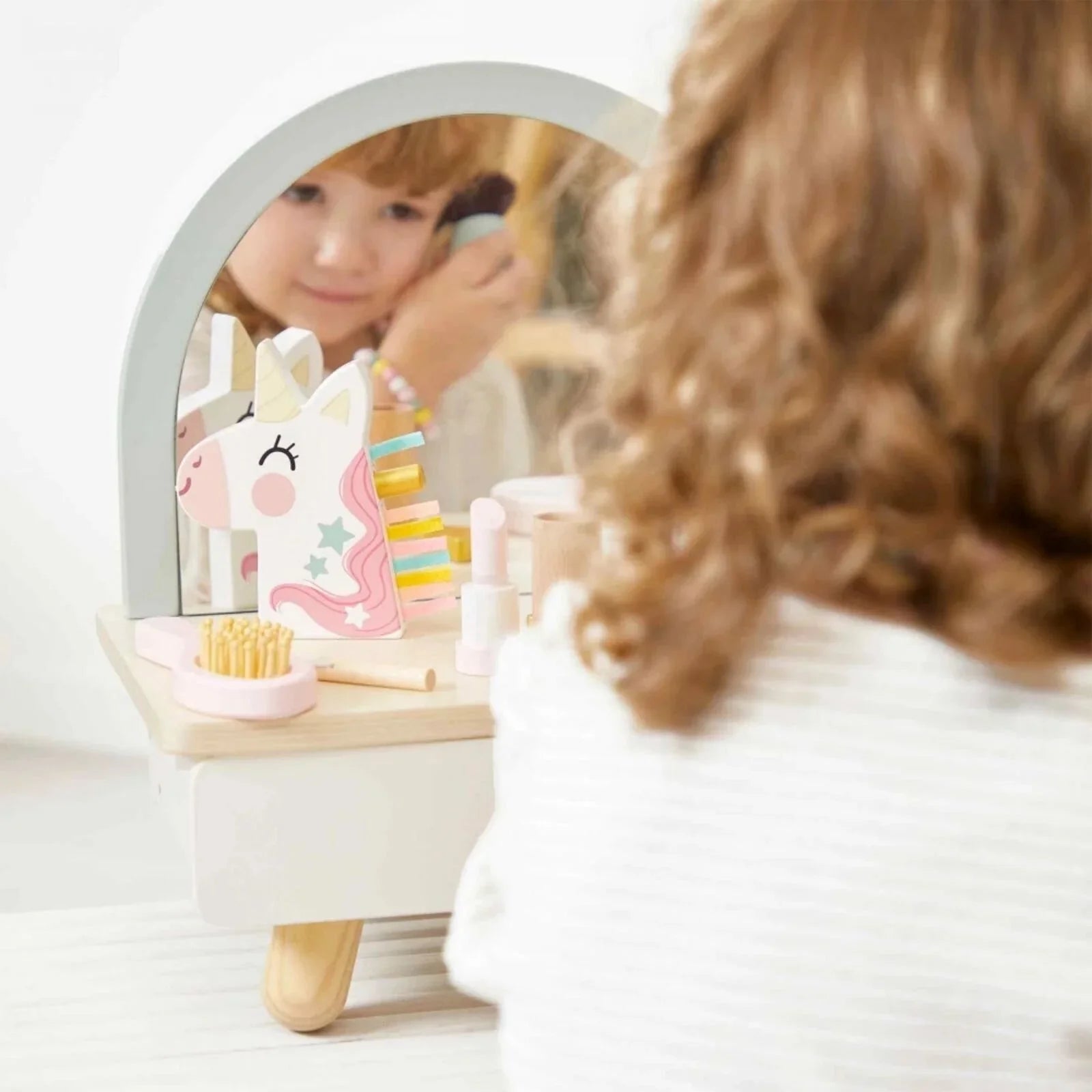 Janod Wooden Dressing Table - Unicorn - mezetto ebebek ebebek