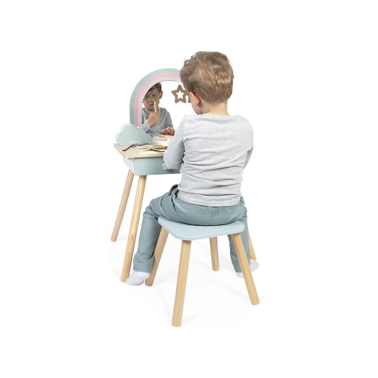 Janod Wooden Dressing Table - Unicorn - mezetto ebebek ebebek