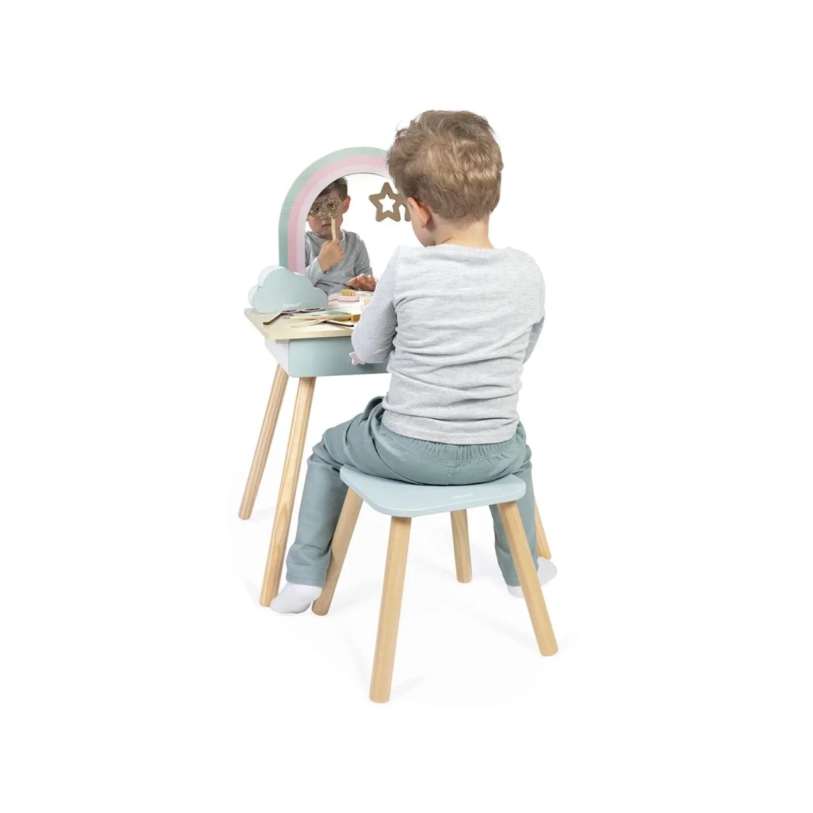Janod Wooden Dressing Table - Unicorn - mezetto ebebek ebebek