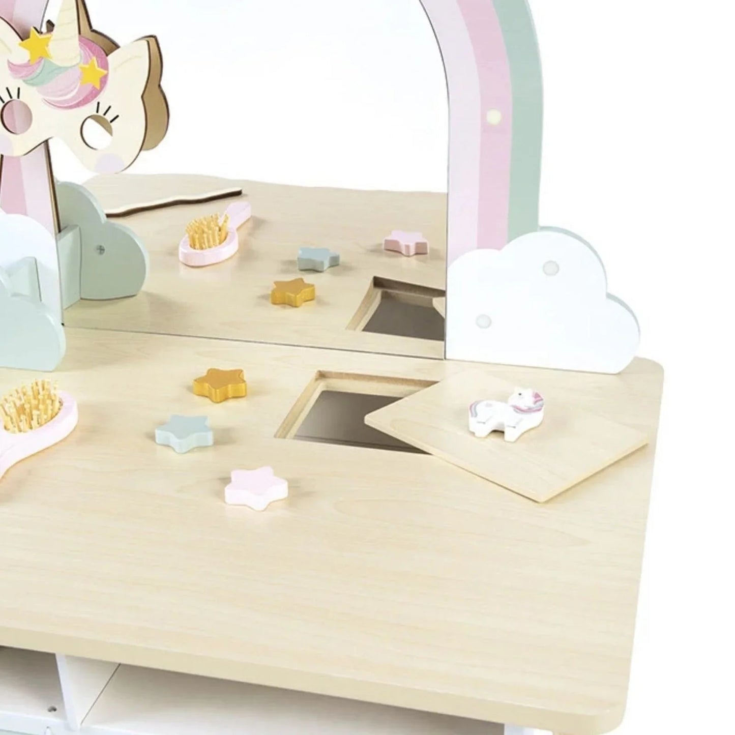 Janod Wooden Dressing Table - Unicorn - mezetto ebebek ebebek