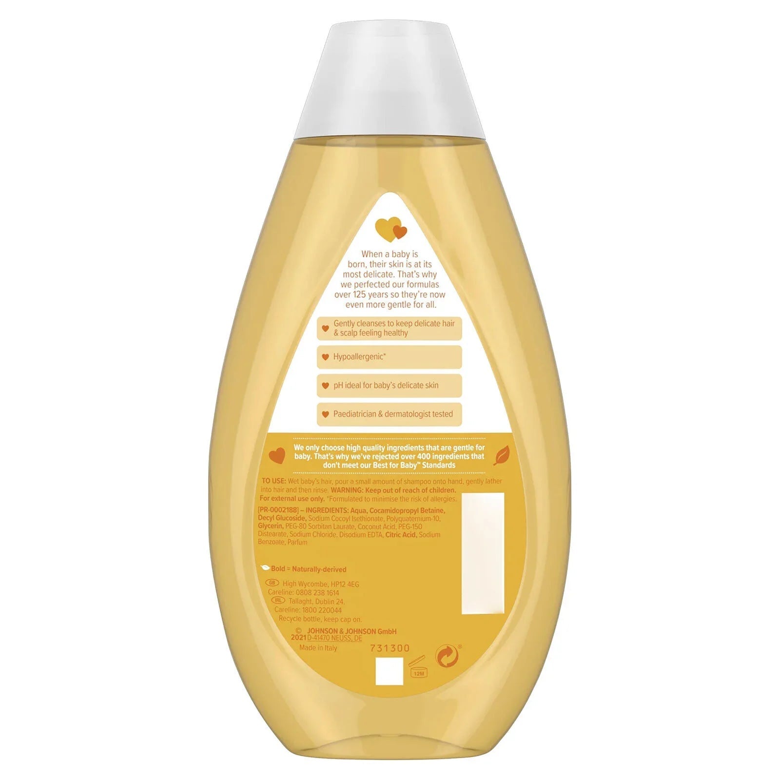 Johnson's Baby Shampoo Regular Gold 500ml - mezetto ebebek ebebek