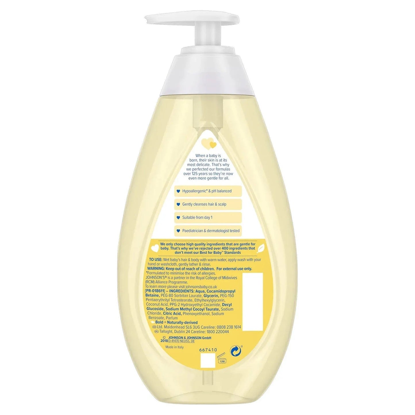 Johnson's Baby Top to Toe Wash 500ml - mezetto ebebek ebebek
