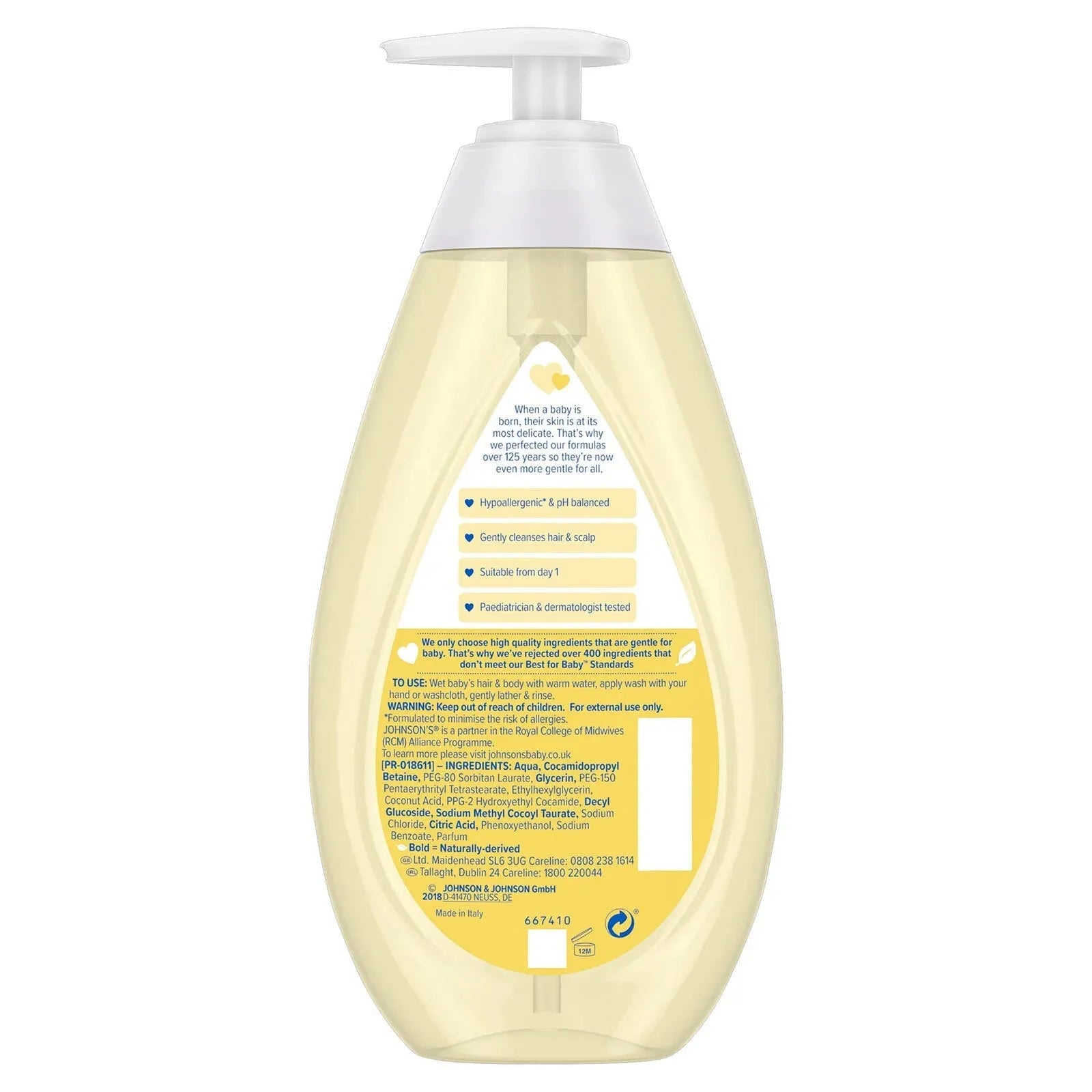 Johnson's Baby Top to Toe Wash 500ml - mezetto ebebek ebebek