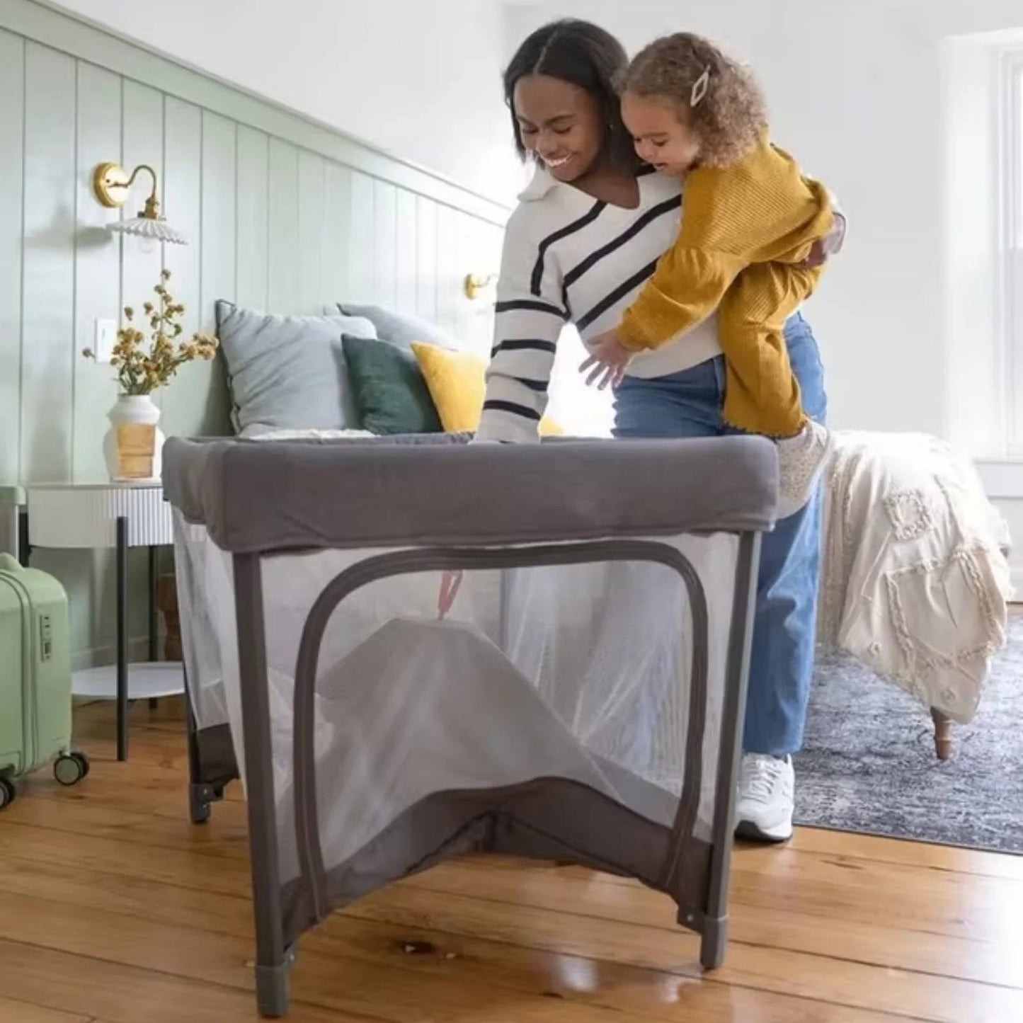 Joie Amigo Travel Cot - Thunder - mezetto ebebek ebebek
