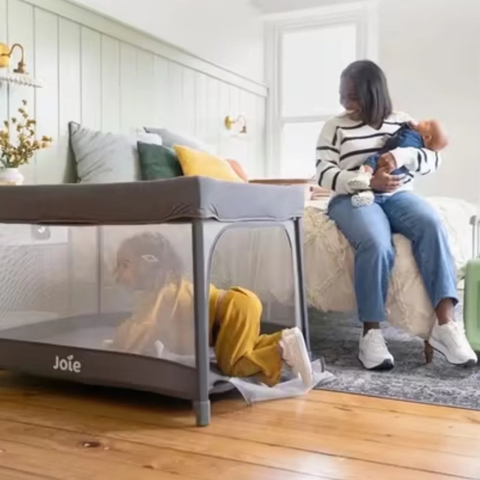 Joie Amigo Travel Cot - Thunder - mezetto ebebek ebebek