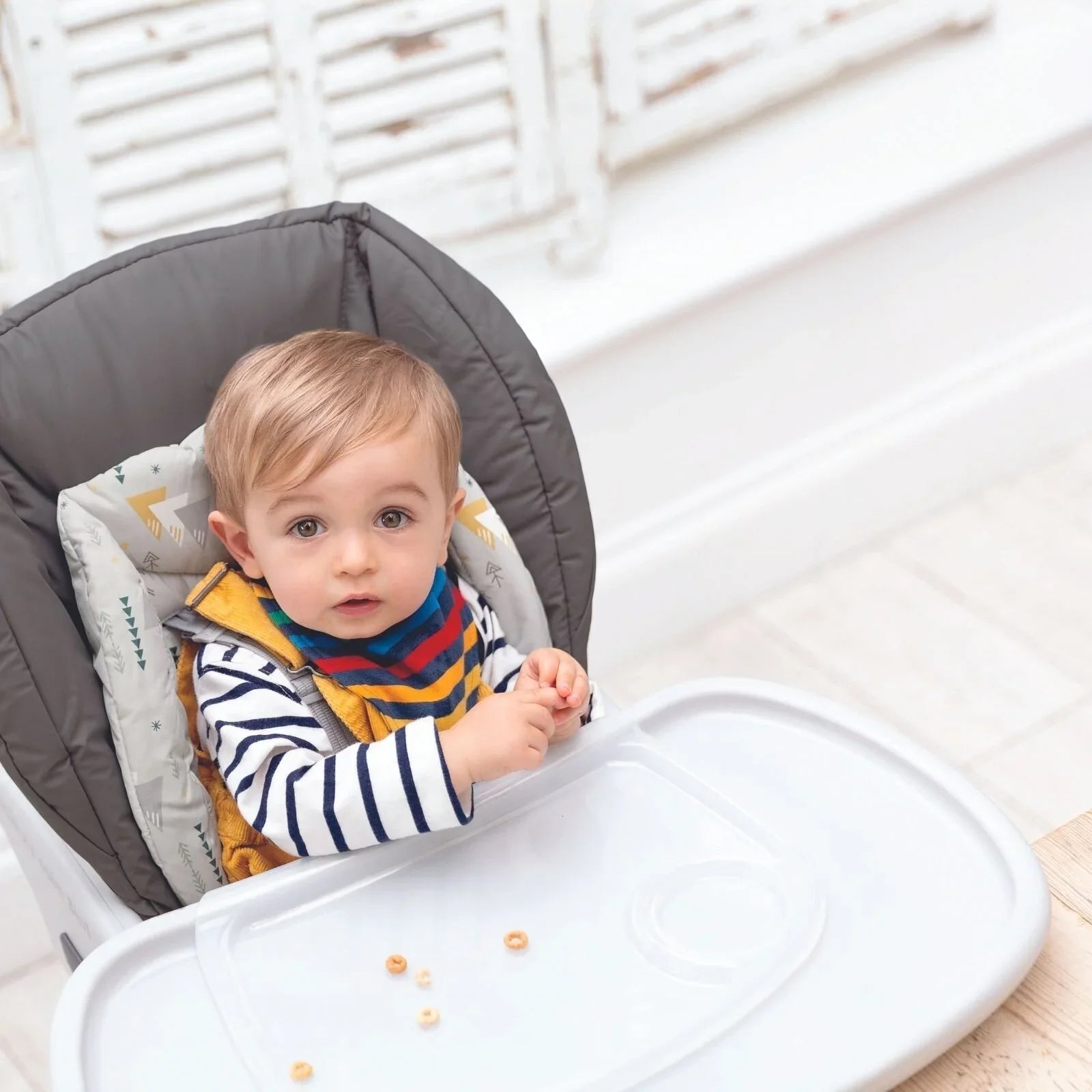 Joie Mimzy Spin 3 - in - 1 Highchair - Geometric Mountains - mezetto ebebek ebebek