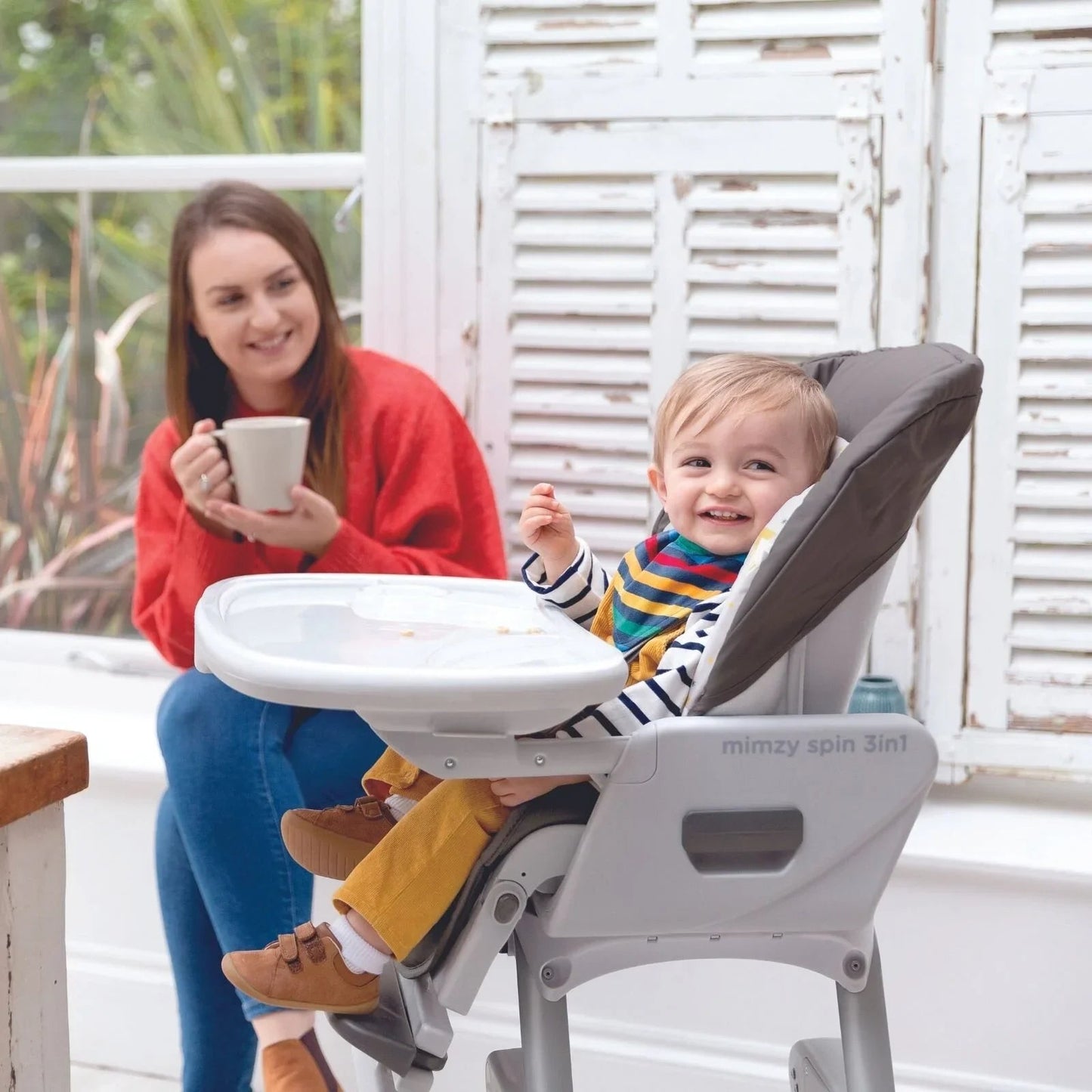 Joie Mimzy Spin 3 - in - 1 Highchair - Geometric Mountains - mezetto ebebek ebebek
