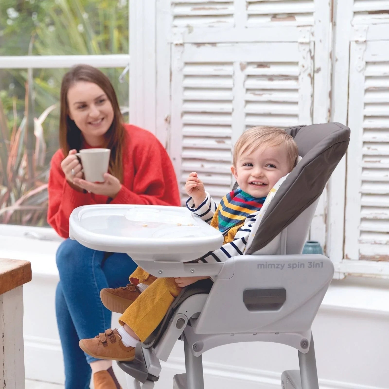 Joie Mimzy Spin 3 - in - 1 Highchair - Geometric Mountains - mezetto ebebek ebebek