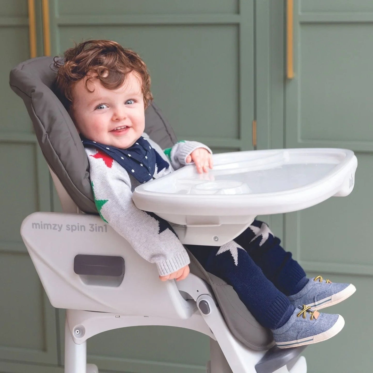Joie Mimzy Spin 3 - in - 1 Highchair - Geometric Mountains - mezetto ebebek ebebek