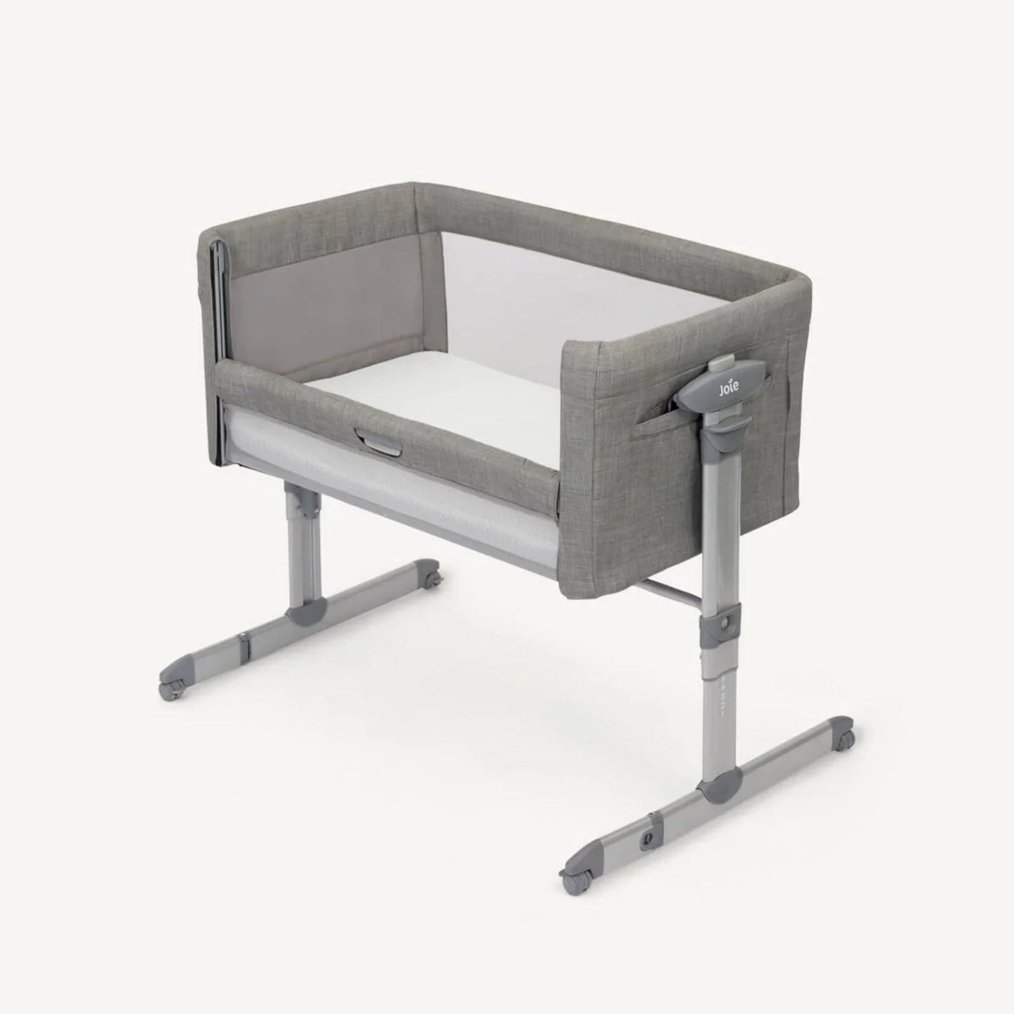 Joie Roomie Glide Bedside Crib - Foggy Grey - mezetto ebebek ebebek