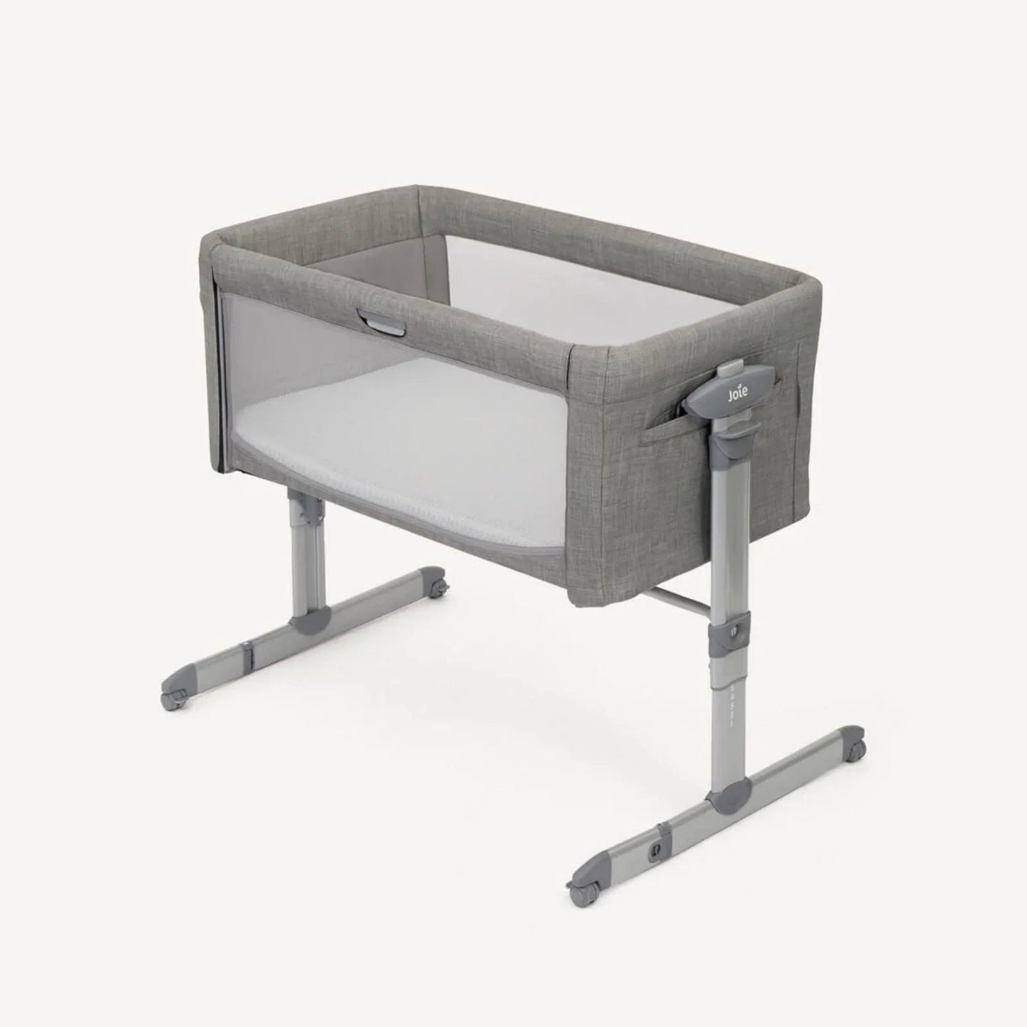 Joie Roomie Glide Bedside Crib - Foggy Grey - mezetto ebebek ebebek