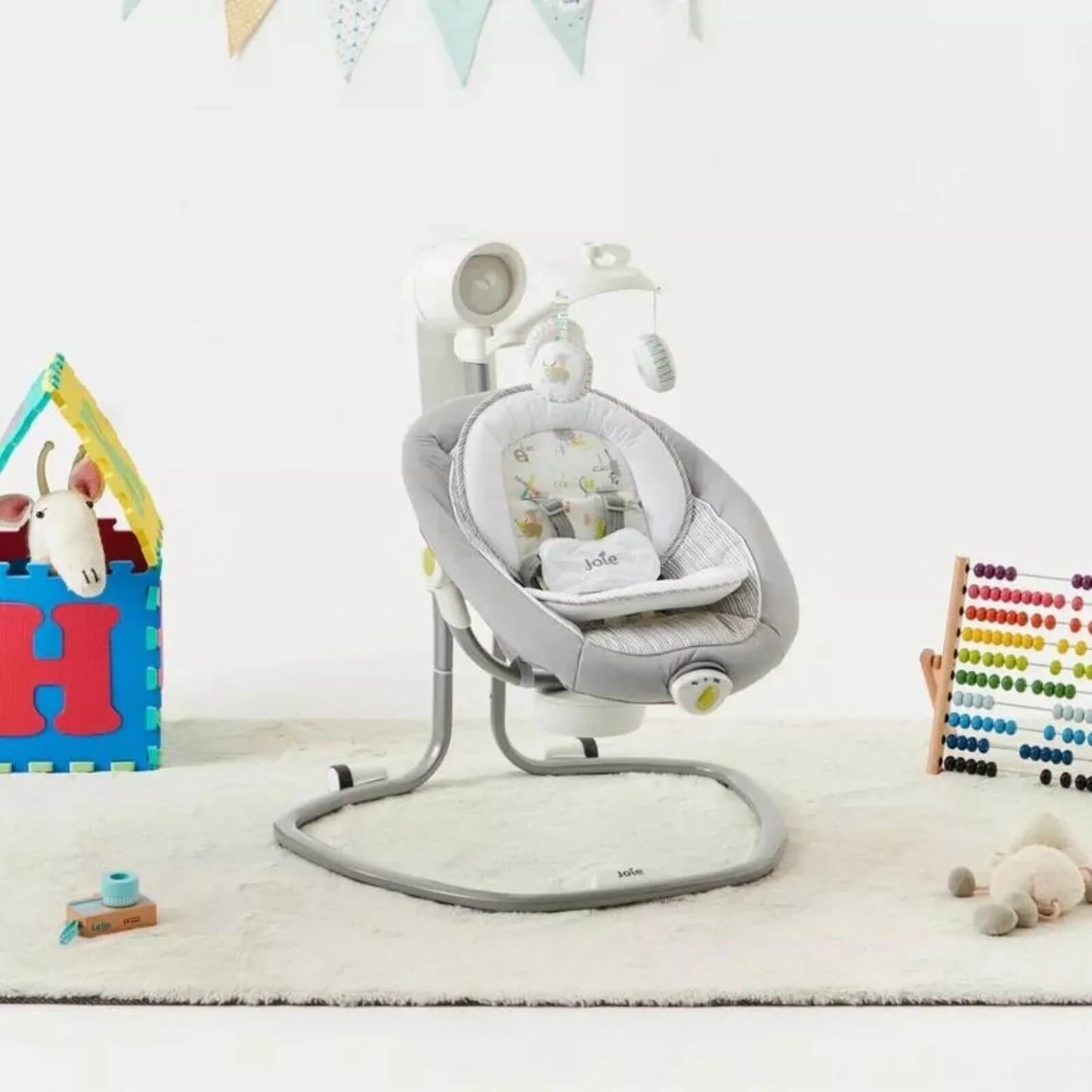 Joie Serina Swivel Baby Swing - Nature's Alphabet - mezetto ebebek ebebek