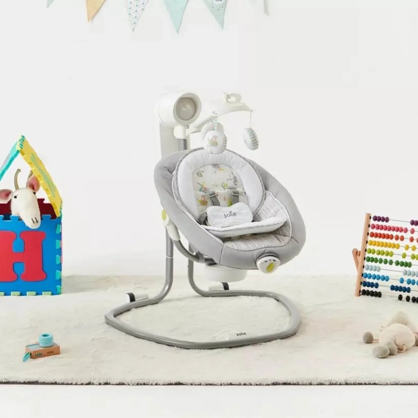 Joie Serina Swivel Baby Swing - Nature's Alphabet - mezetto ebebek ebebek