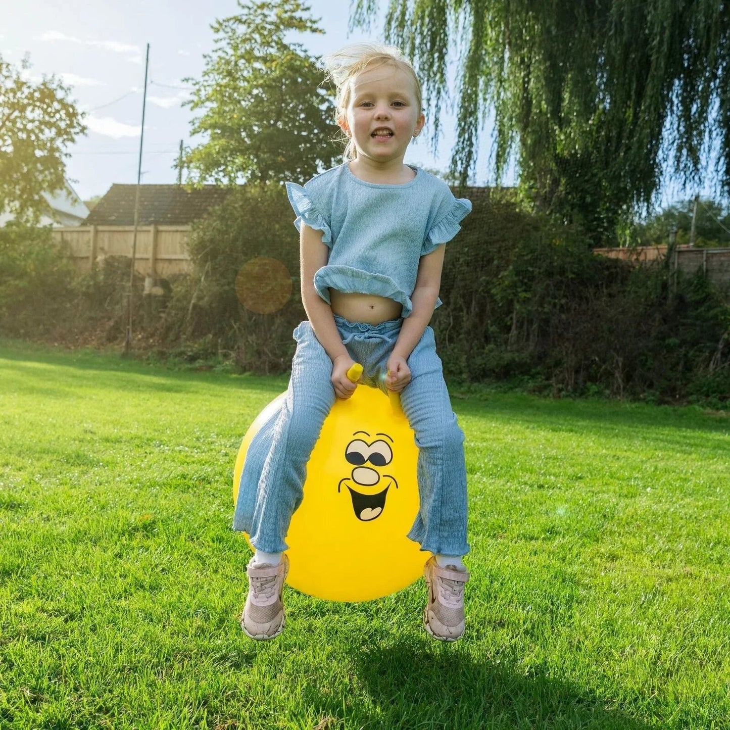 Jump 'N' Bounce Smiley Hopper 50cm - Yellow - mezetto ebebek ebebek
