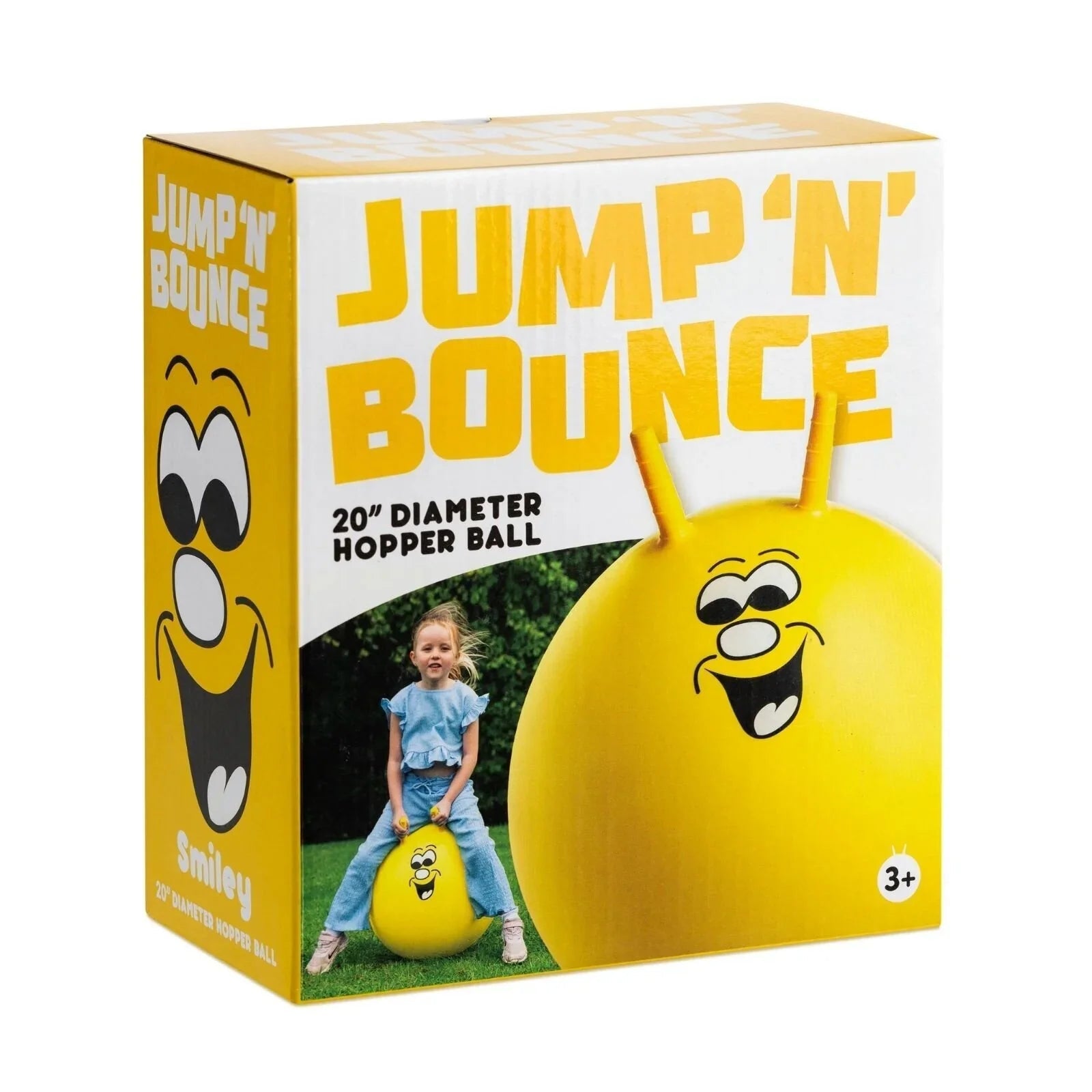 Jump 'N' Bounce Smiley Hopper 50cm - Yellow - mezetto ebebek ebebek
