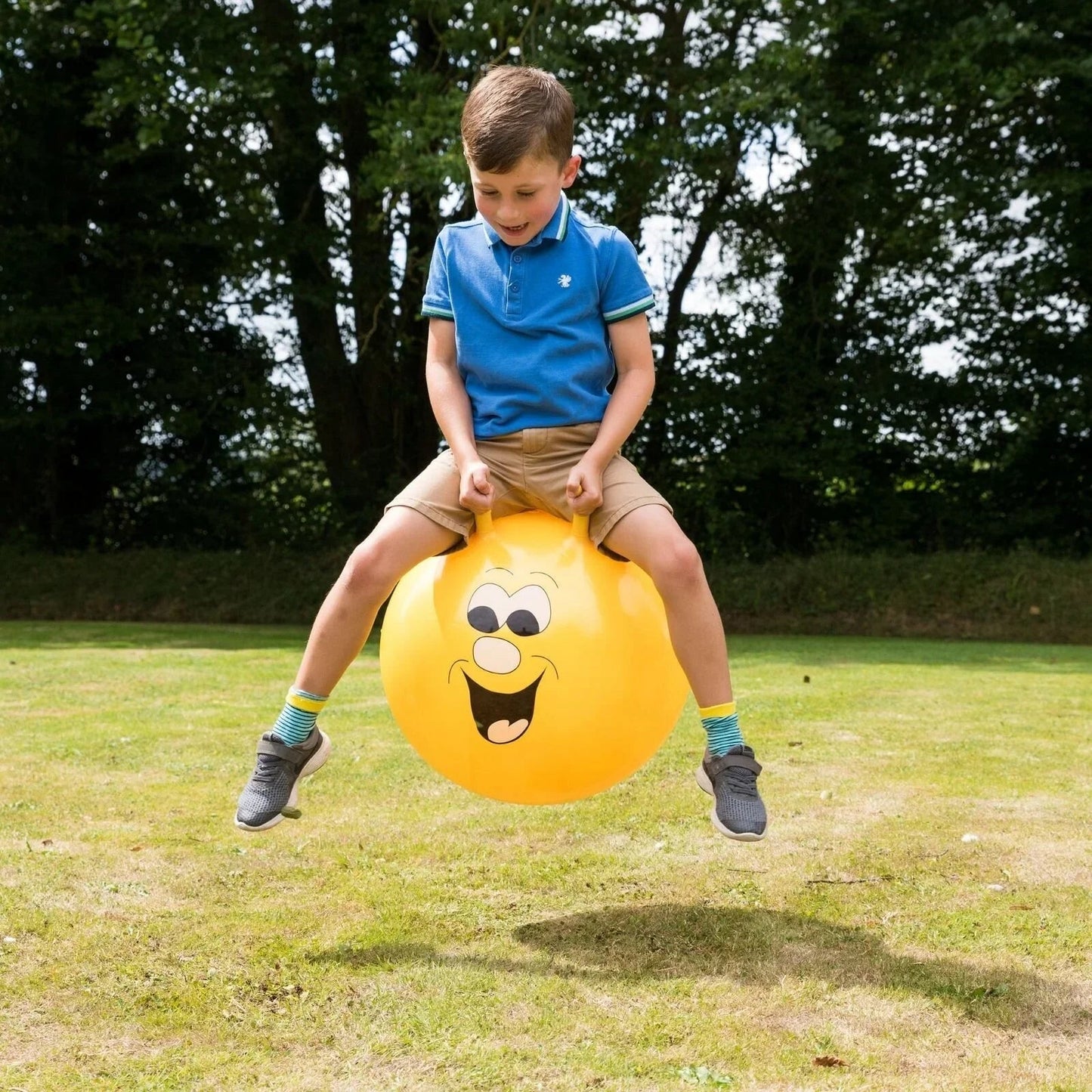 Jump 'N' Bounce Smiley Hopper 50cm - Yellow - mezetto ebebek ebebek