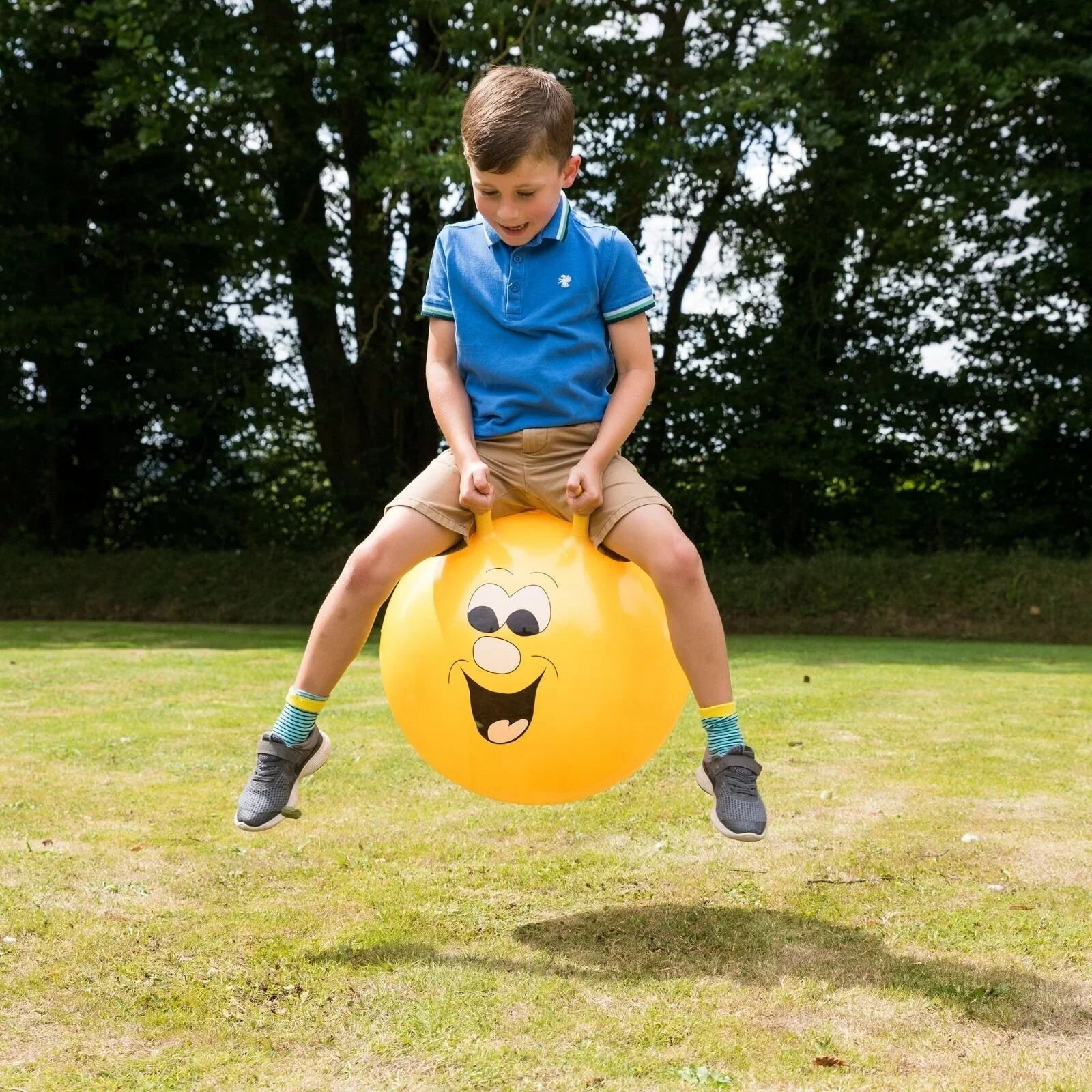 Jump 'N' Bounce Smiley Hopper 50cm - Yellow - mezetto ebebek ebebek