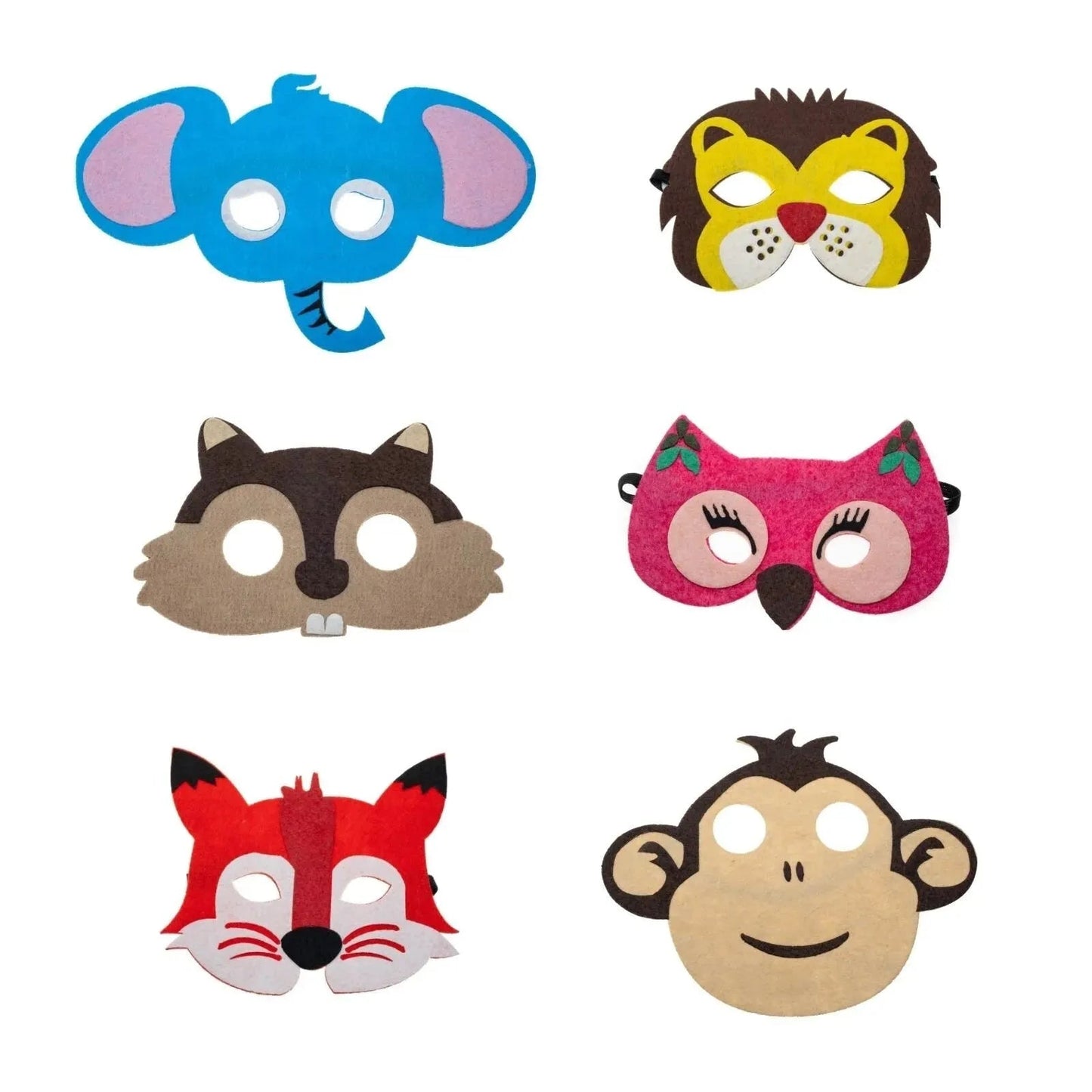 Jungle Animal Mask Assorted - mezetto ebebek ebebek