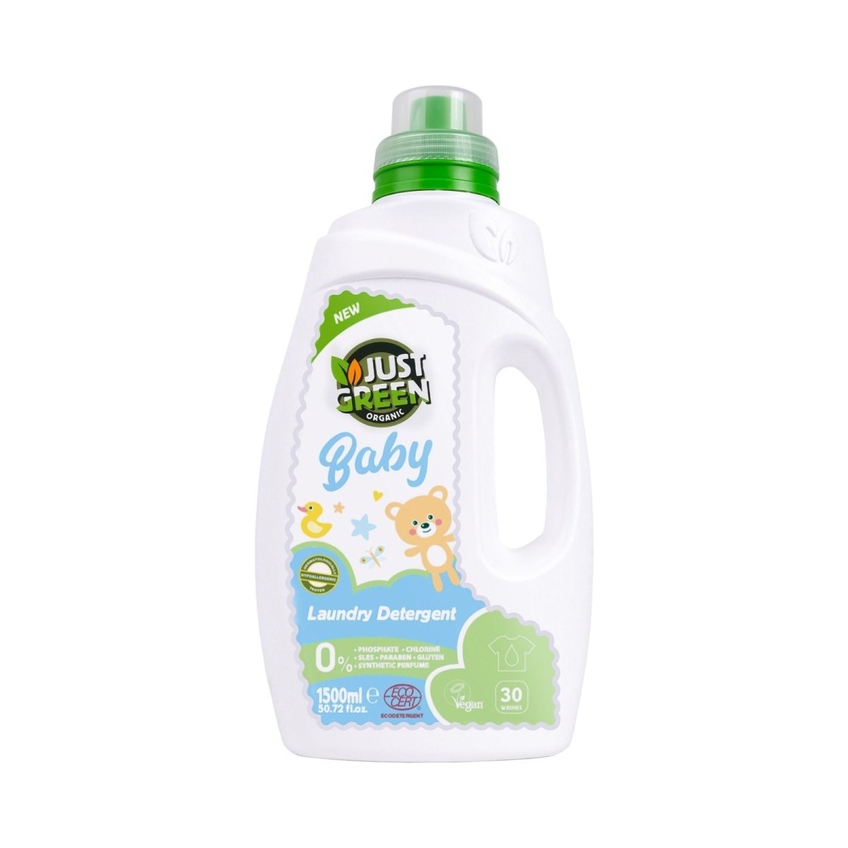 Just Green Organic Baby Laundry Liquid 1500ml - mezetto ebebek ebebek