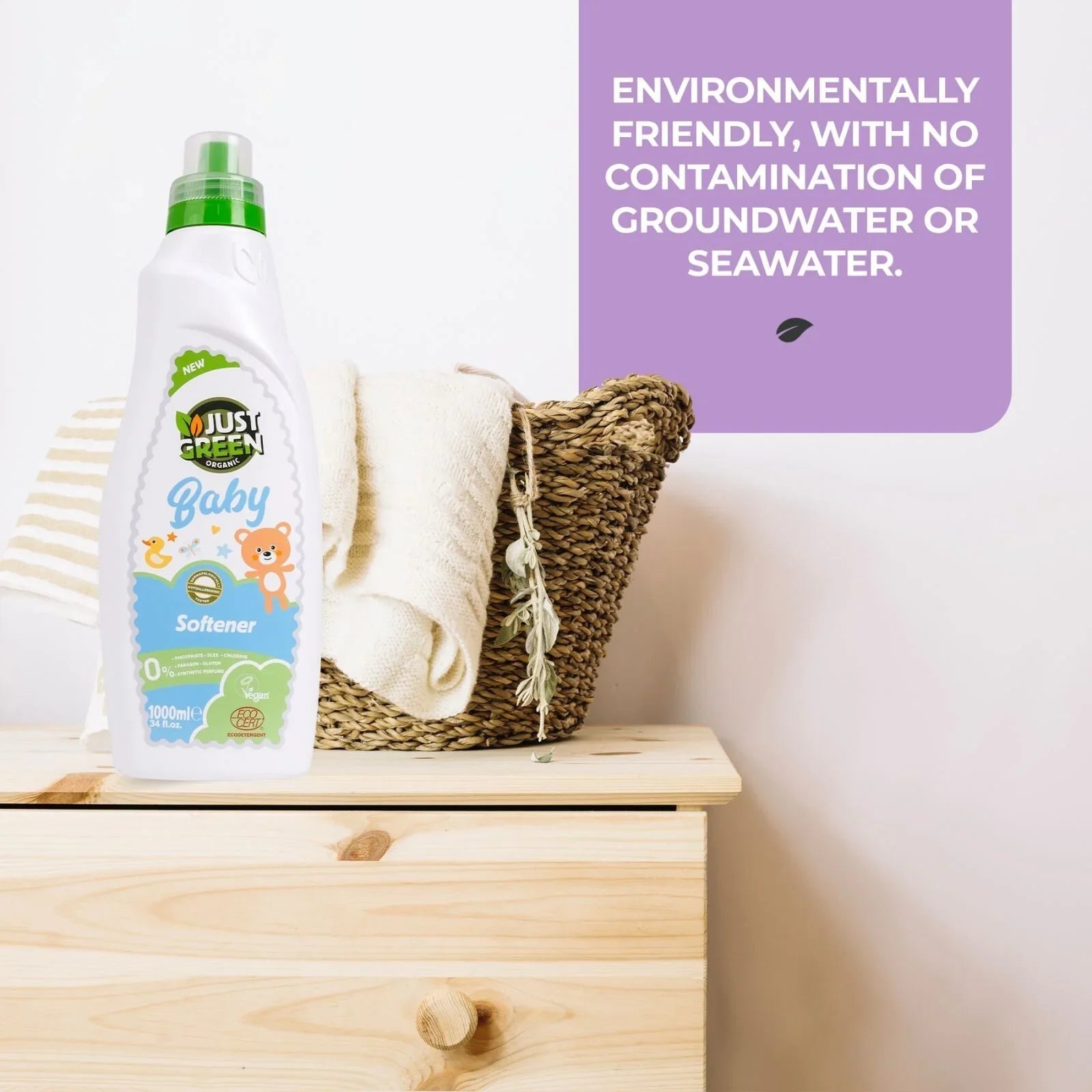 Just Green Organic Baby Laundry Softener 1000ml - mezetto ebebek ebebek