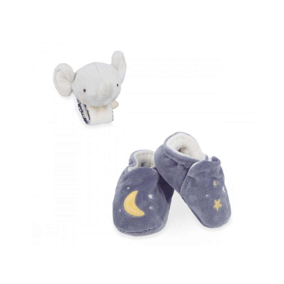Kaloo Rattle & Slippers - Elephant - mezetto ebebek ebebek