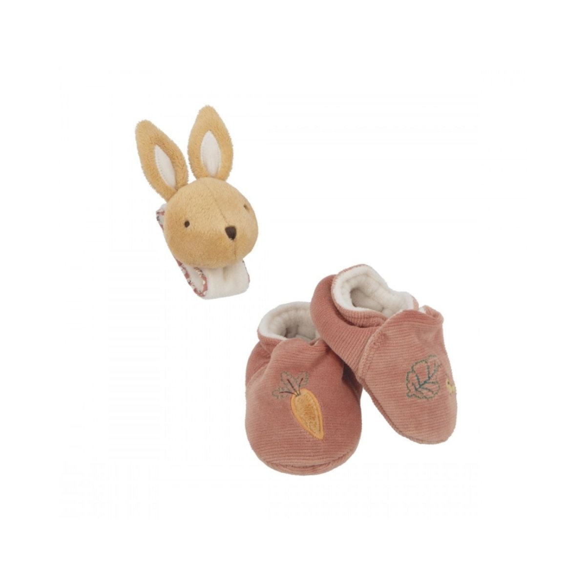 Kaloo Rattle & Slippers - Rabbit - mezetto ebebek ebebek