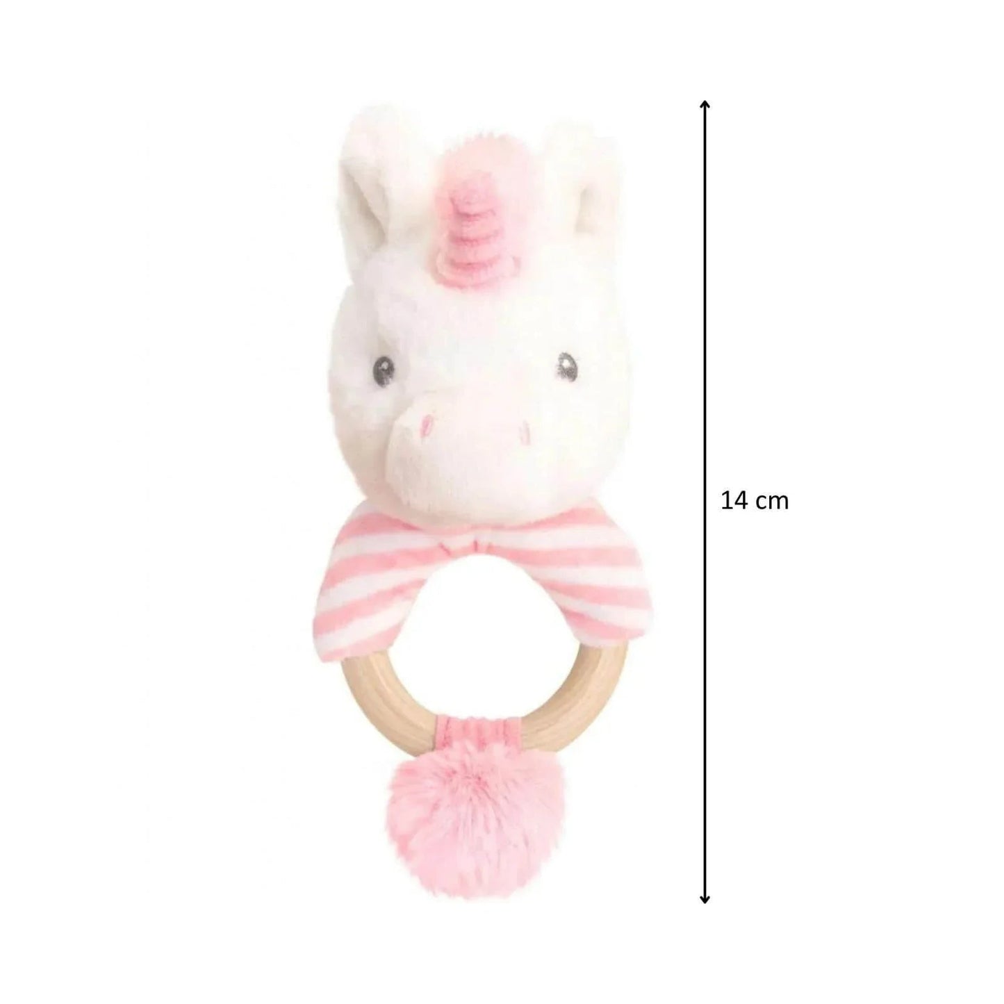 Keeleco Twinkle Unicorn Ring Rattle 14cm - mezetto ebebek ebebek